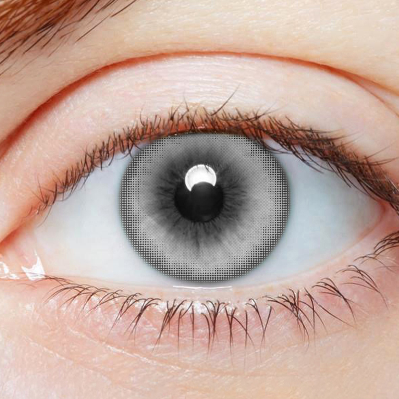 NEBULALENS Blackened Mushroom Cloud Half Yearly Prescription Colored Contacts - NEBULALENS