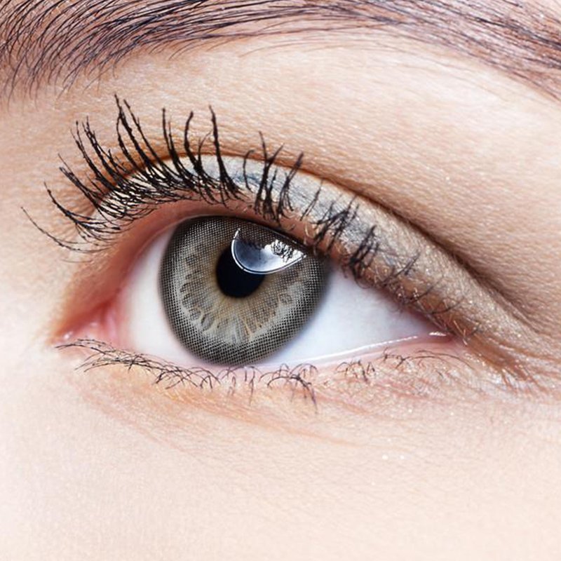 NEBULALENS Fragrant Honey Ash Yearly Prescription Colored Contact Lenses - NEBULALENS