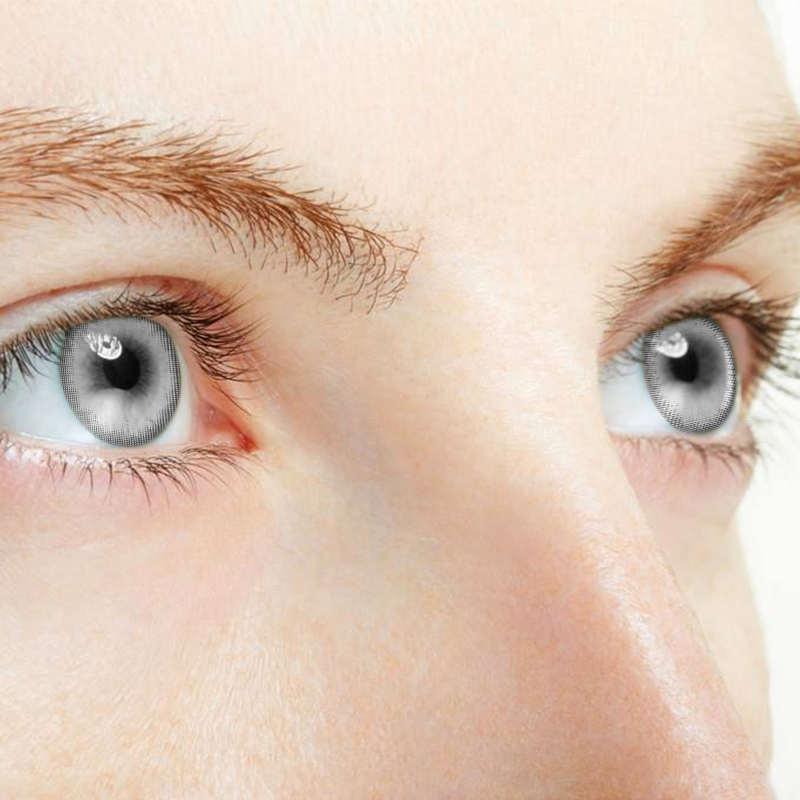 NEBULALENS Blackened Mushroom Cloud Half Yearly Prescription Colored Contacts - NEBULALENS