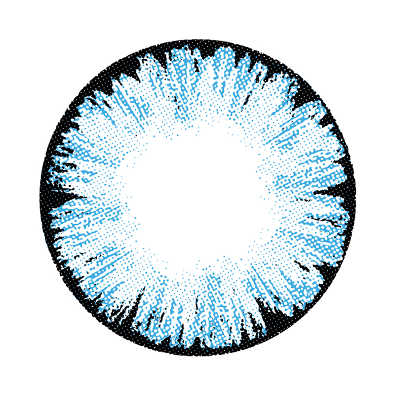 NEBULALENS Ice Blue Yearly Prescription Colored Contact Lenses - NEBULALENS
