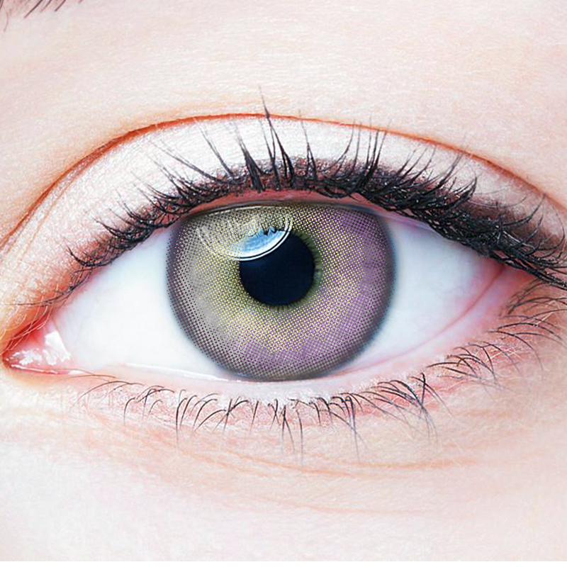 NEBULALENS Wine-Juniper Purple Yearly Prescription Colored Contact Lenses - NEBULALENS