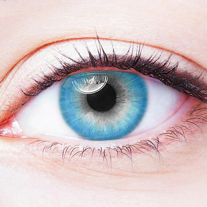 NEBULALENS Boundless Fire Eye Blue Colored Contact Lenses - NEBULALENS
