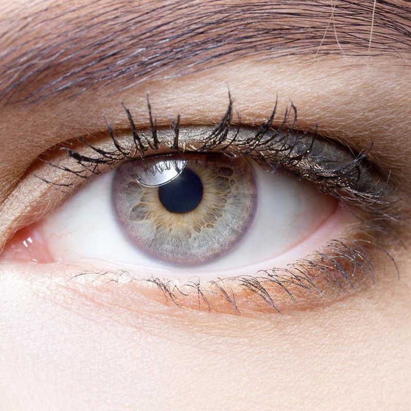 NEBULALENS Fairy Tale Golden Basket Color Purple Yearly Prescription Colored Contact Lenses - NEBULALENS