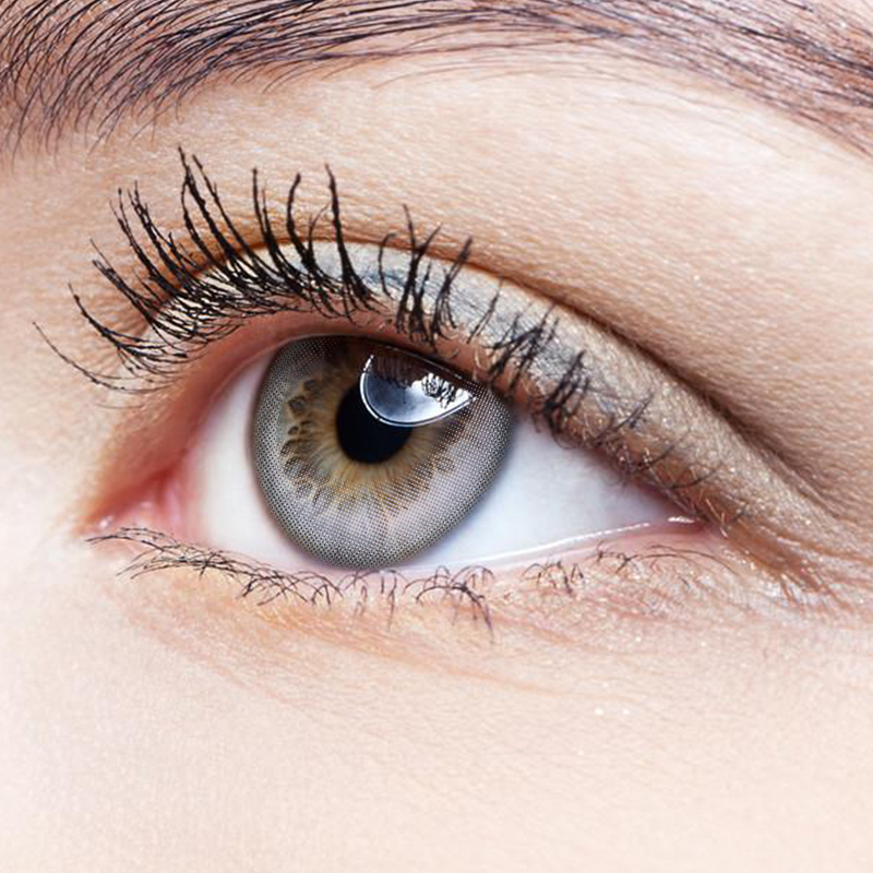 NEBULALENS Half Moon High Glossy Purple Yearly Prescription Colored Contact Lenses - NEBULALENS