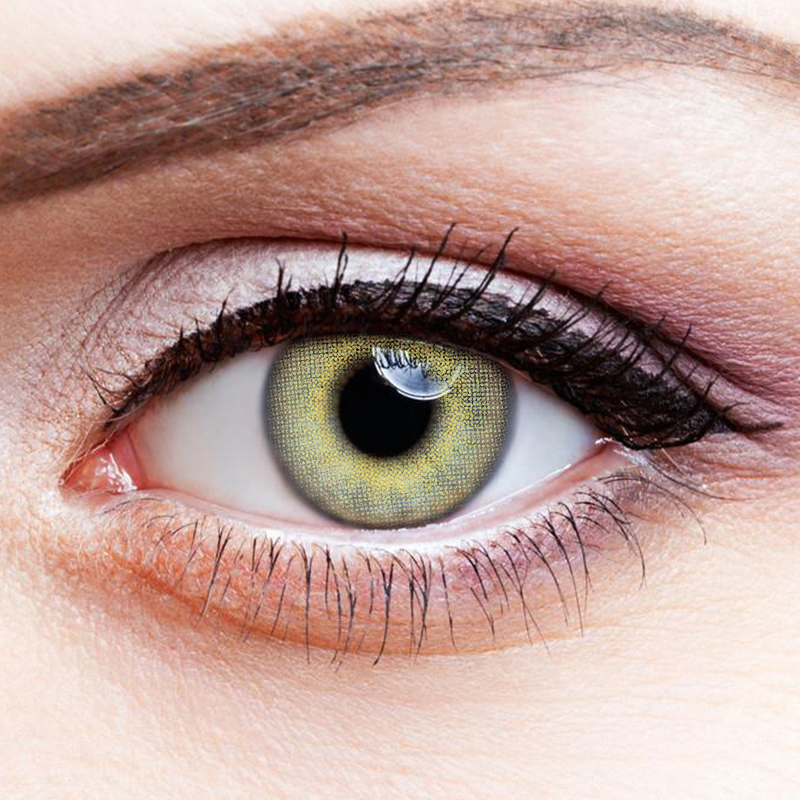 NEBULALENS Little Wild Cat Green Yearly Prescription Colored Contact Lenses - NEBULALENS