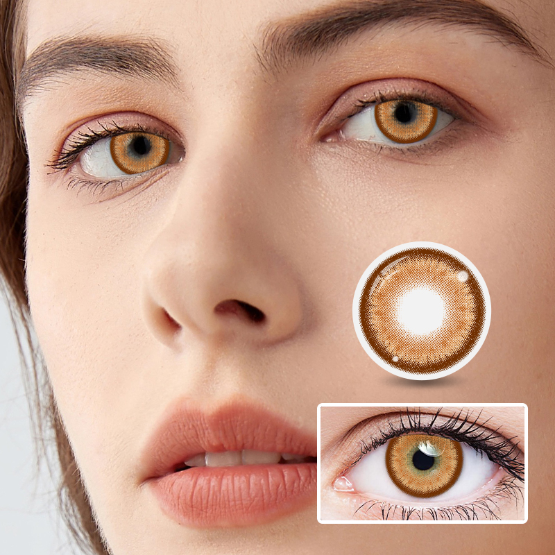 NEBULALENS Hot Blooded Brown Colored Contact Lenses - NEBULALENS