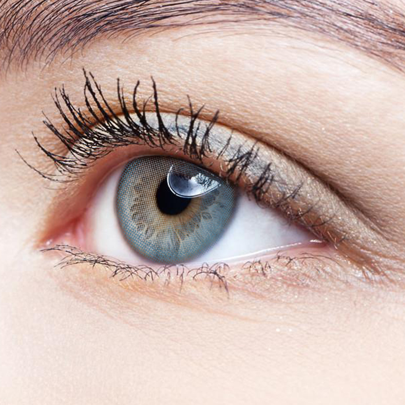 NEBULALENS Silver Sky Crescent Yearly Prescription Colored Contact Lenses - NEBULALENS