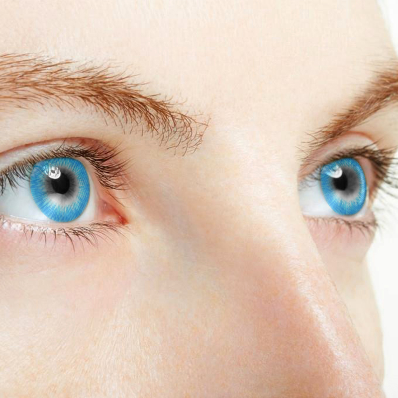 NEBULALENS Boundless Fire Eye Blue Colored Contact Lenses - NEBULALENS