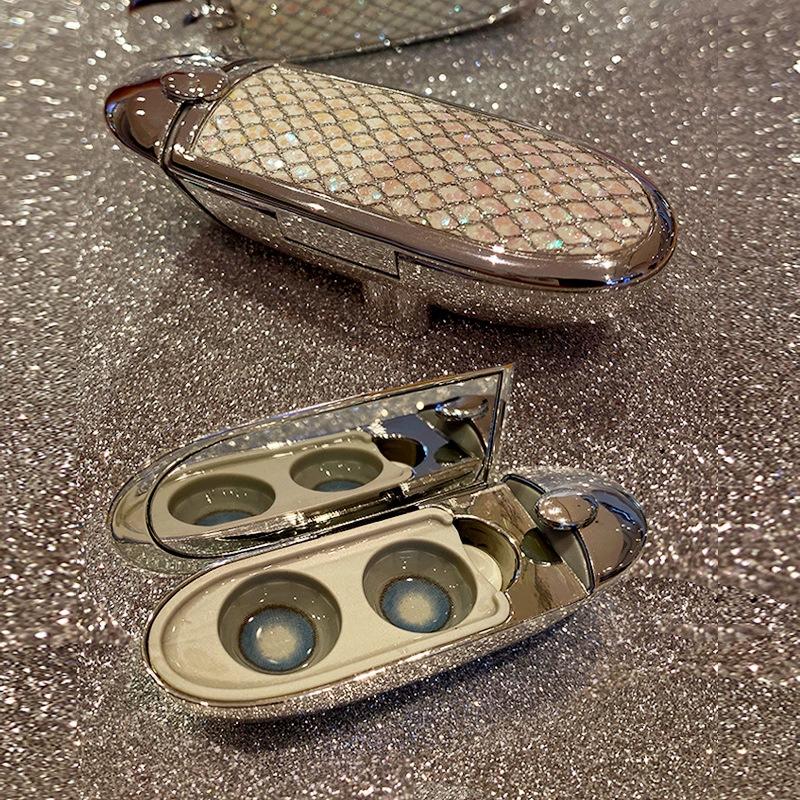 Lipstick Lens Case Shiny Colored Contact Lens Box - NEBULALENS