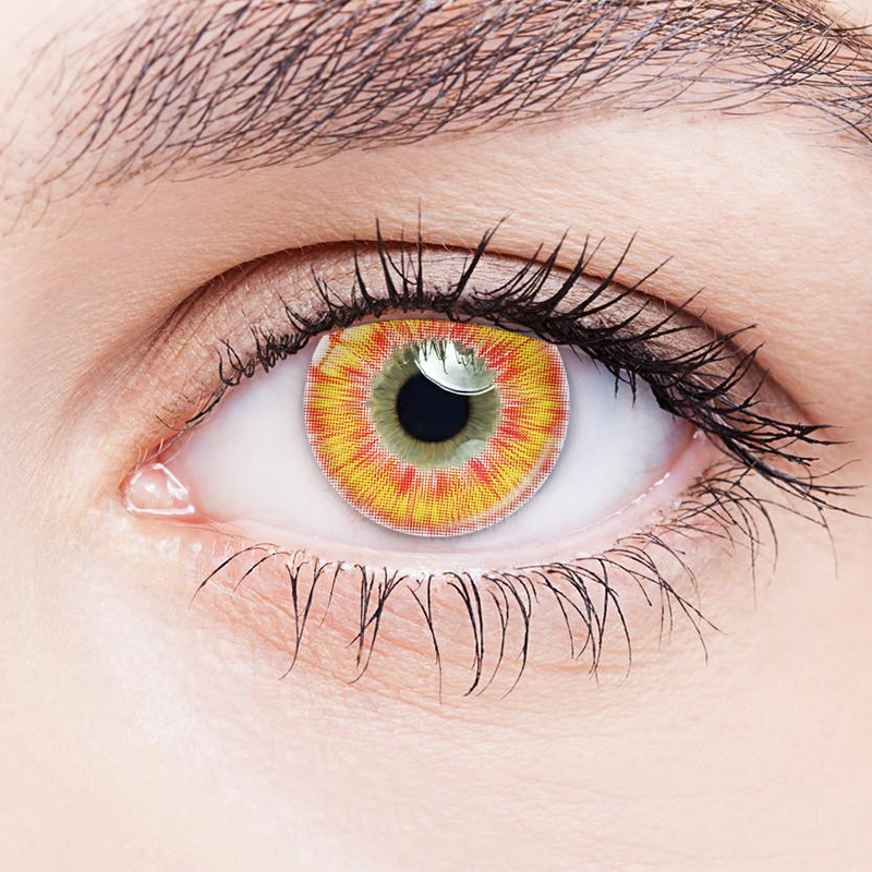 NEBULALENS Boundless Fire Eyes Orange Colored Contact Lenses - NEBULALENS