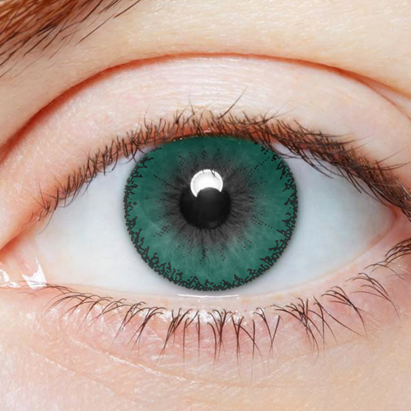 NEBULALENS Little Devil Green Colored Contact Lenses - NEBULALENS