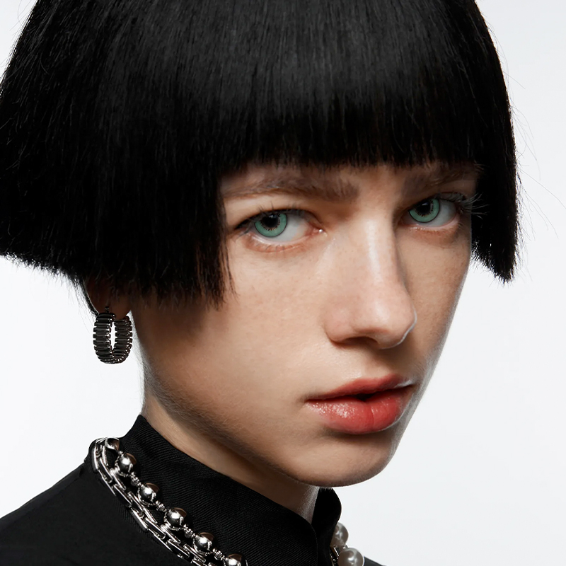 NEBULALENS Harajuku Storm Green Yearly Prescription Colored Contact Lenses - NEBULALENS