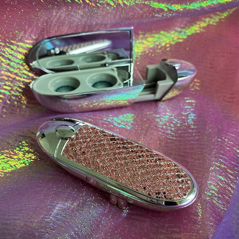 Lipstick Lens Case Shiny Colored Contact Lens Box - NEBULALENS