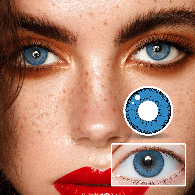 NEBULALENS Little Devil Blue Colored Contact Lenses - NEBULALENS