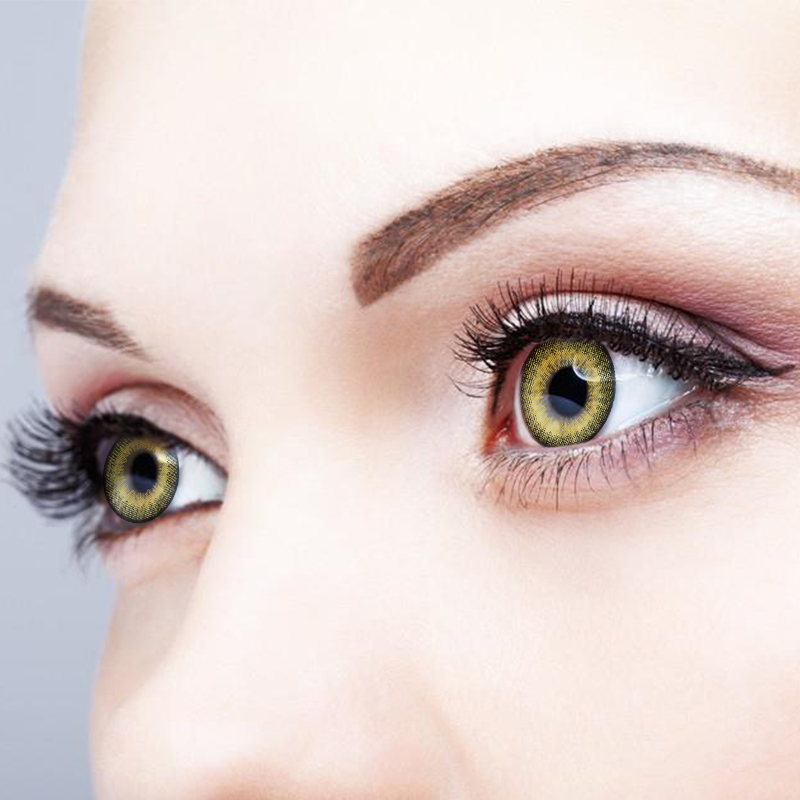 NEBULALENS Honey Fruit Brown Yearly Prescription Colored Contact Lenses - NEBULALENS