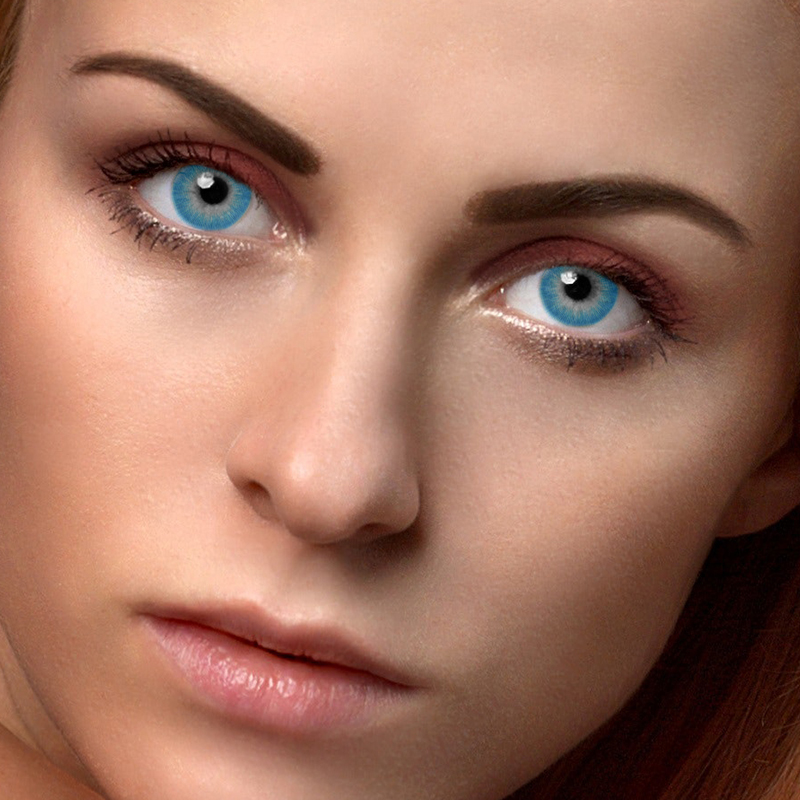 NEBULALENS Boundless Fire Eye Blue Colored Contact Lenses - NEBULALENS