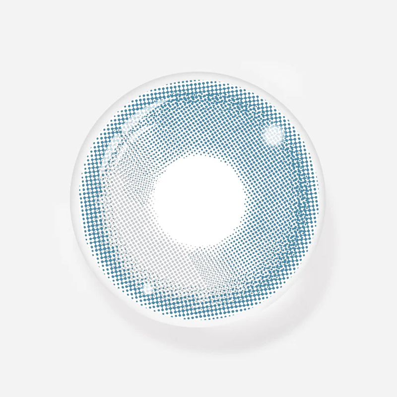 NEBULALENS Silver Sky Crescent Yearly Prescription Colored Contact Lenses - NEBULALENS