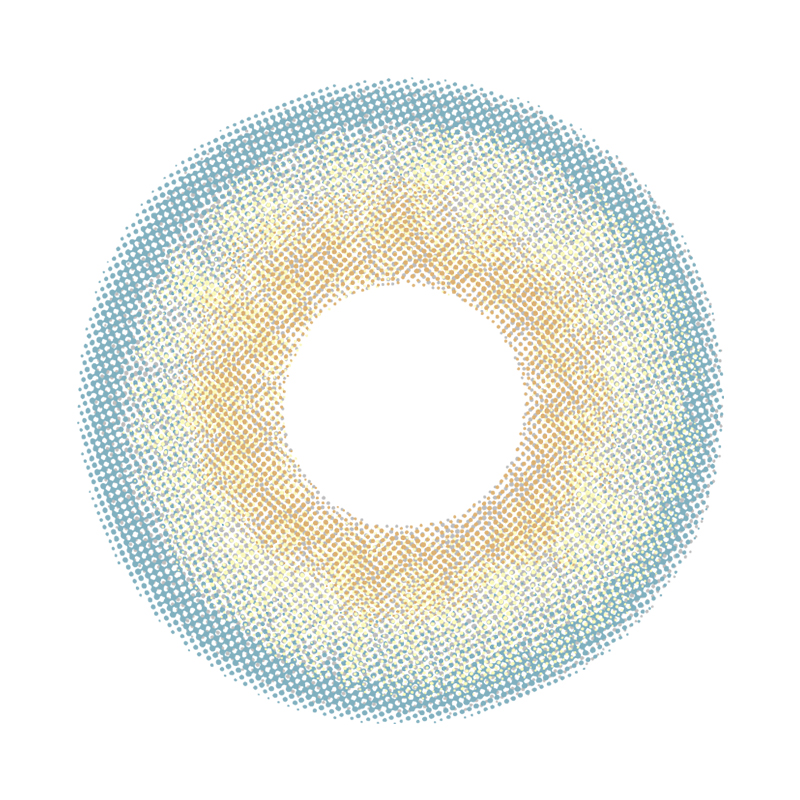 NEBULALENS 3-Tone India Blue Yearly Prescription Colored Contact Lenses for Astigmatism - NEBULALENS