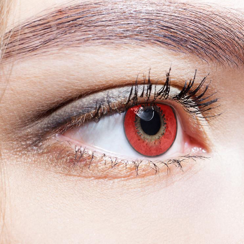 NEBULALENS Harajuku Storm Red Yearly Prescription Colored Contact Lenses - NEBULALENS