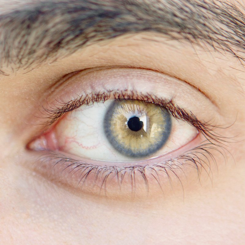 NEBULALENS Sapphire Blue Brown Yearly Prescription Colored Contact Lenses(0.00) - NEBULALENS