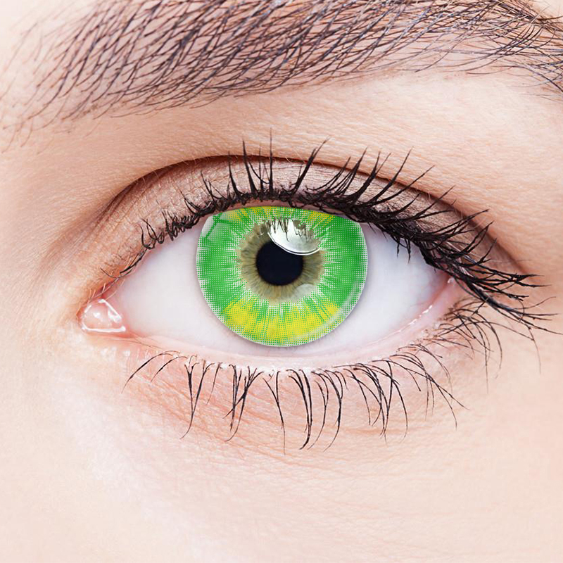 NEBULALENS Boundless Fire Eye Green Colored Contact Lenses - NEBULALENS