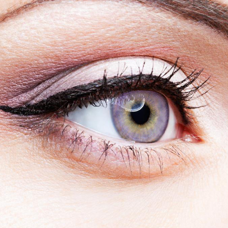 NEBULALENS 4D Highlight Purple Yearly Prescription Colored Contact Lenses - NEBULALENS