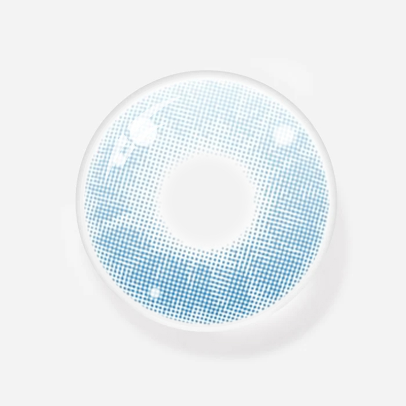 NEBULALENS Crystal Clear Blue Yearly Prescription Colored Contact Lenses - NEBULALENS