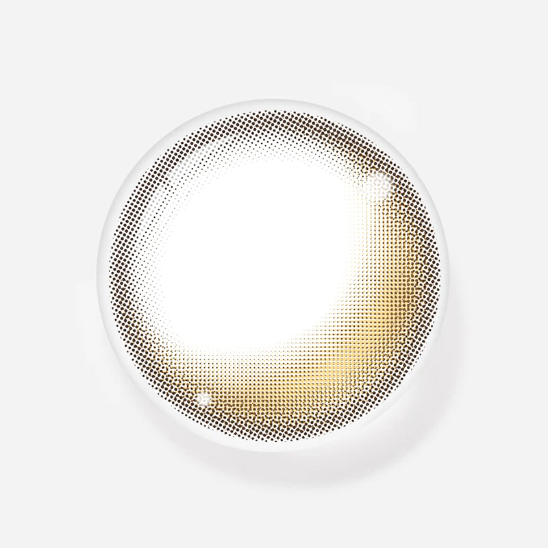 NEBULALENS Half Moon High Glossy Brown Yearly Prescription Colored Contact Lenses - NEBULALENS