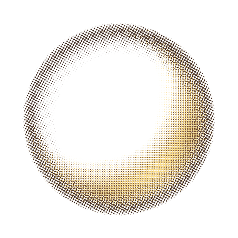 NEBULALENS Half Moon High Glossy Brown Yearly Prescription Colored Contact Lenses - NEBULALENS