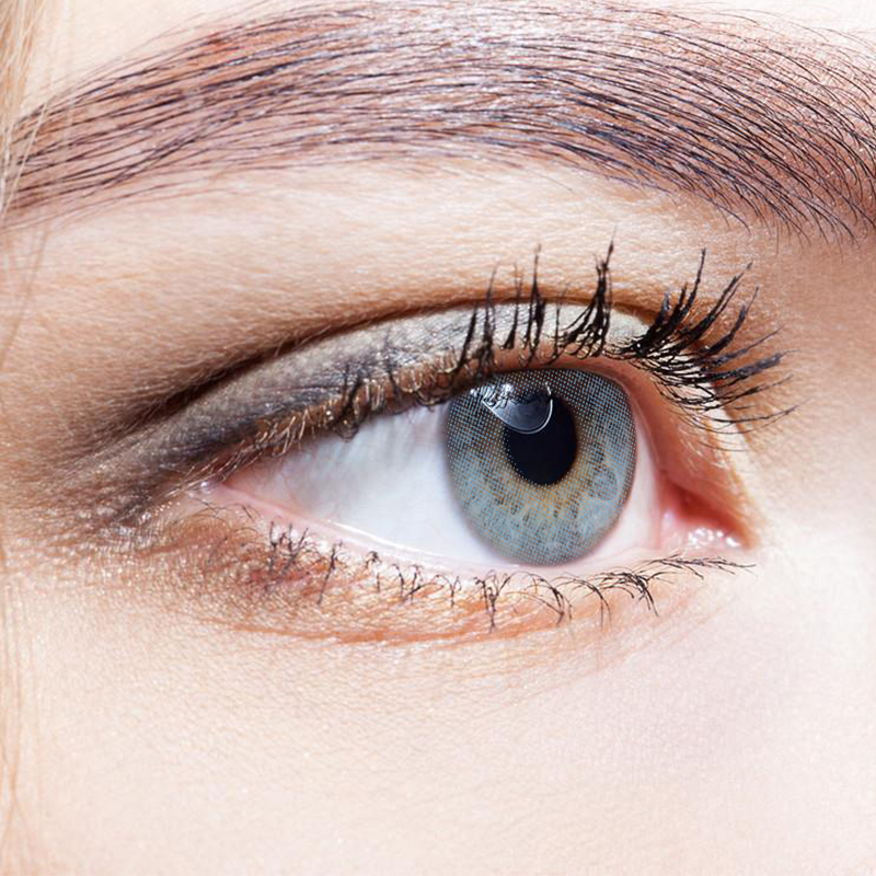 NEBULALENS Crystal Clear Blue Yearly Prescription Colored Contact Lenses - NEBULALENS