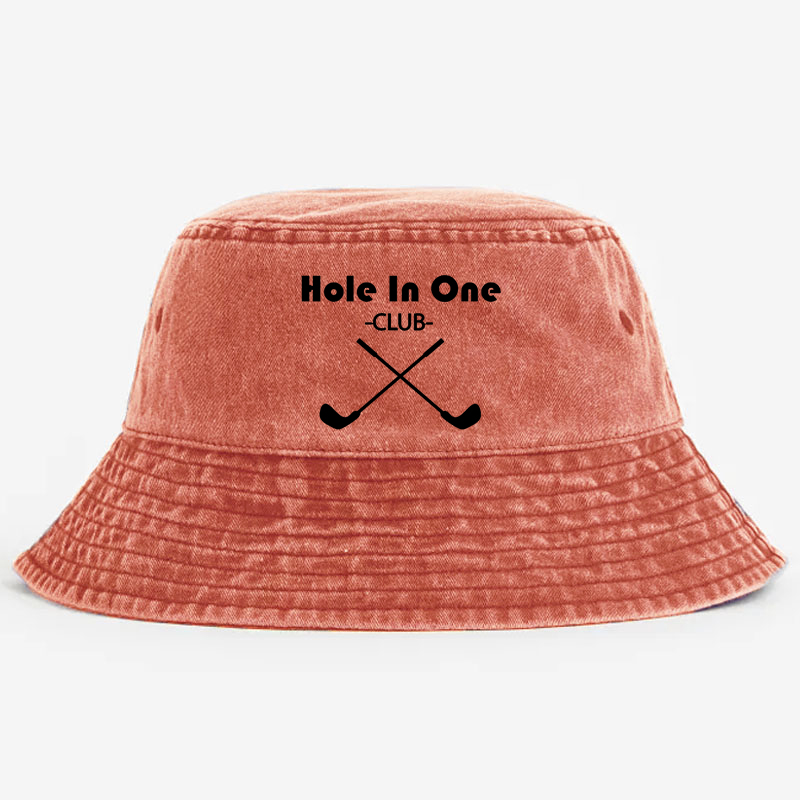 Hole In One Club Funny Golf Print Bucket Hat