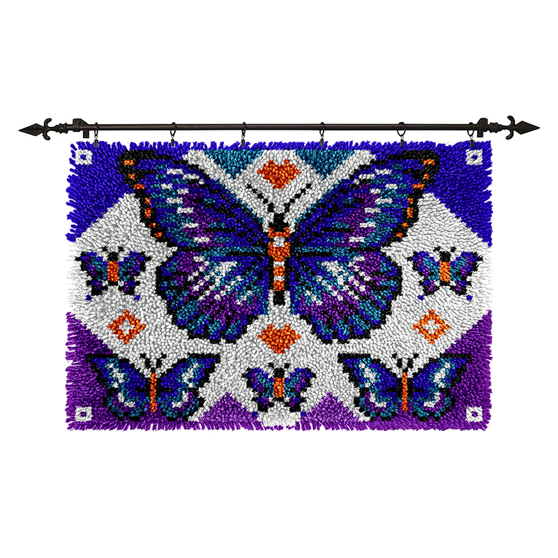 Magical Butterfly- Latch Hook Rug Kit
