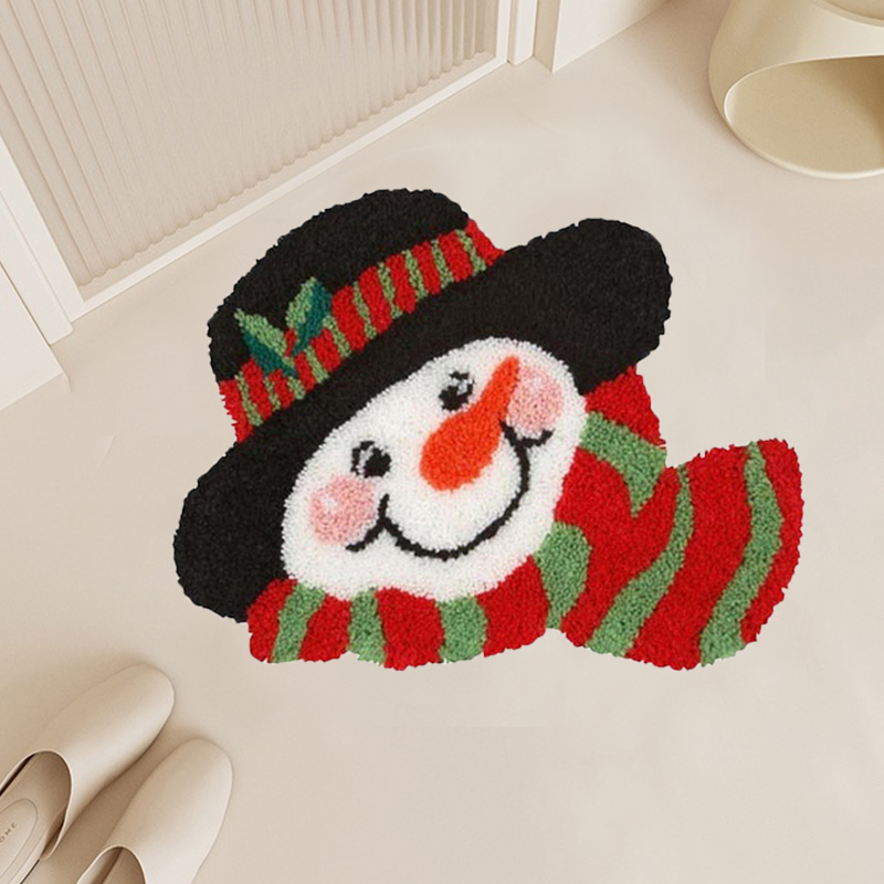 Christmas Snowman Rug Latch Hook Kits for Beginner