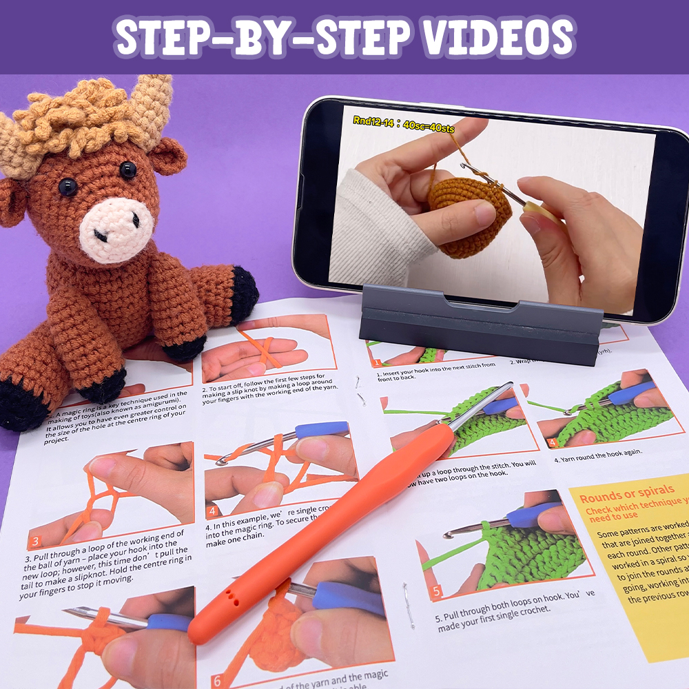 Cute Highland Cow - Crochet Kit