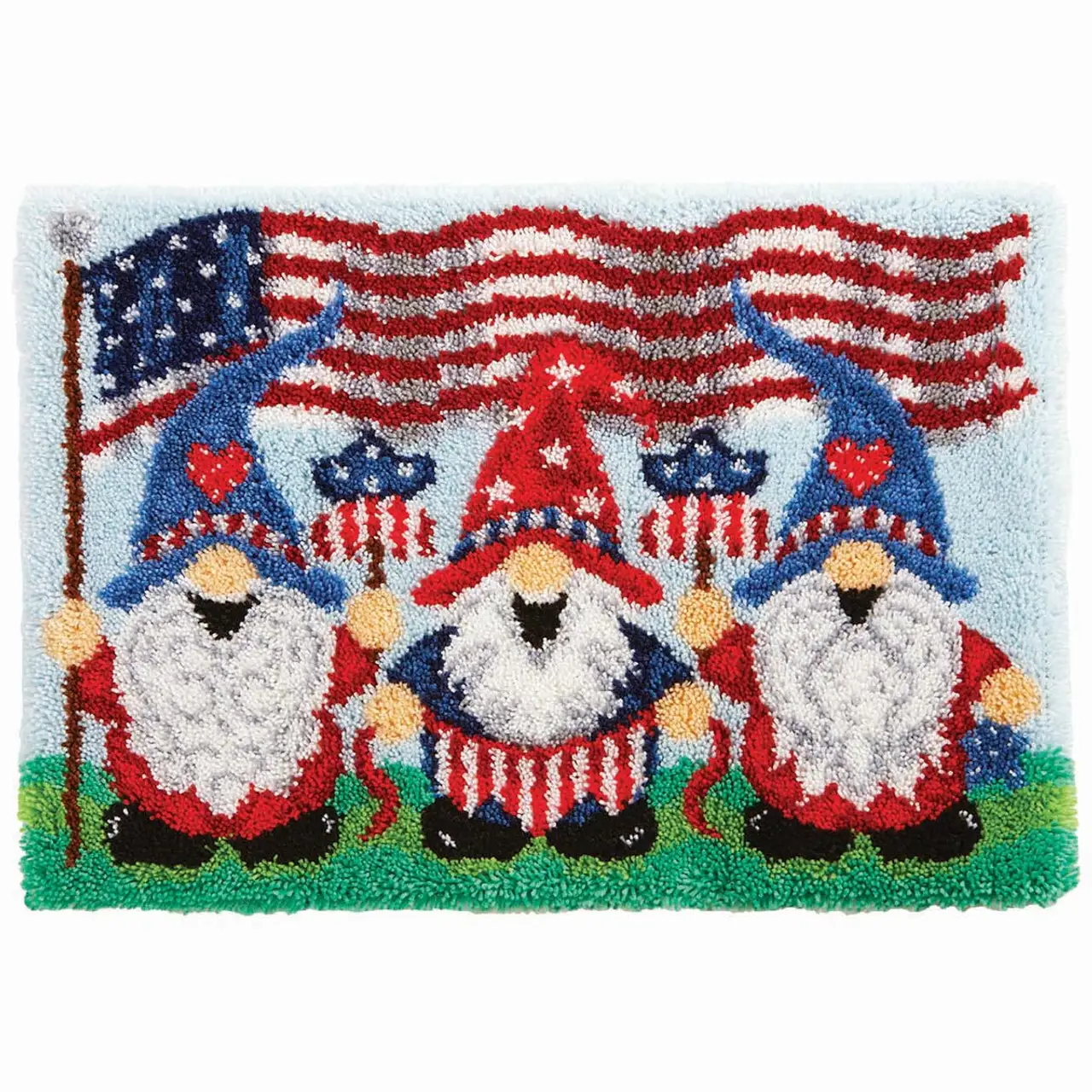4 Seasons Gnomes Latch Hook Rug Kits for Adult, Beginners and Kid