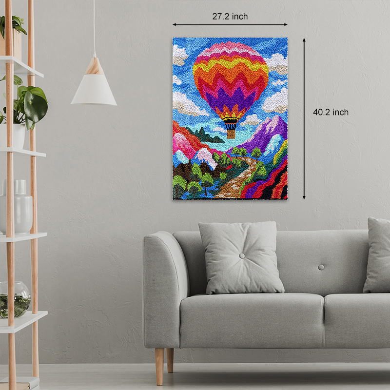 [Large Size] Hot Air Balloon - Latch Hook Rug Kit