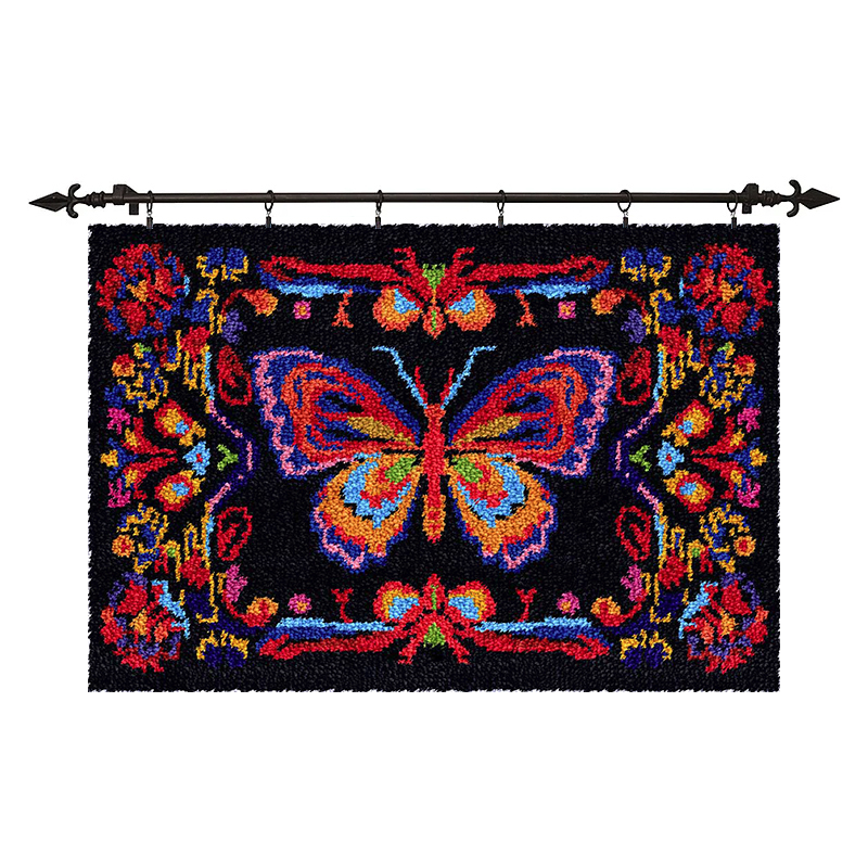 [Large Size] Dark Butterfly - Latch Hook Rug Kit