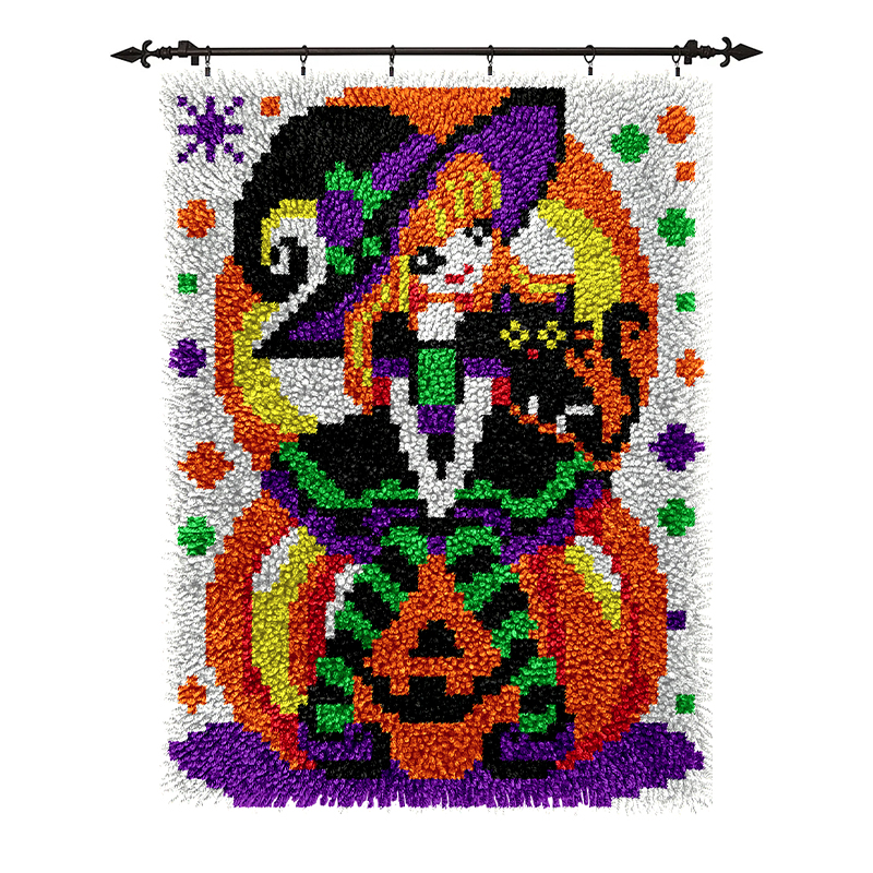 Halloween Wanda Witch - Latch Hook Rug Kits
