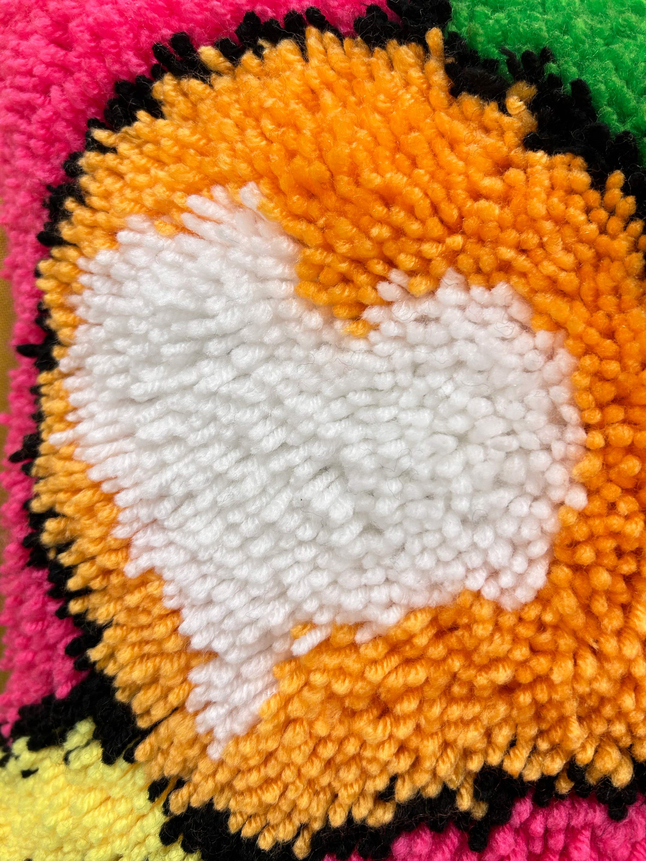 Colorful Love Latch Hook Pillow Kit for Adult, Beginner and Kid