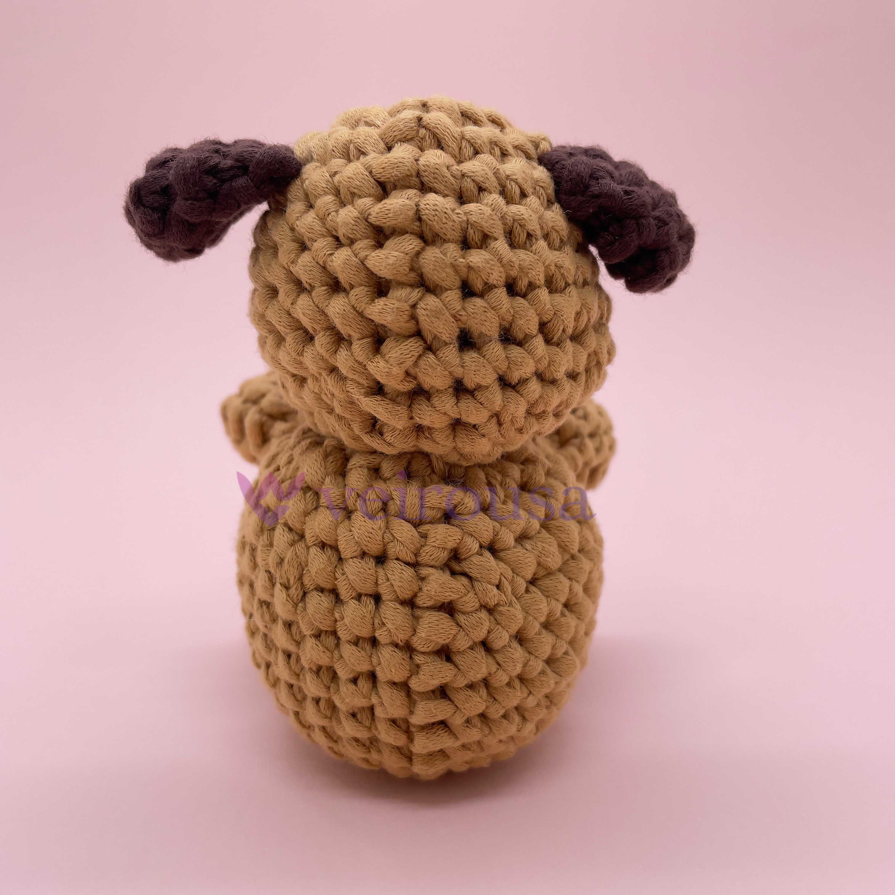 Brown Bulldog - Crochet Kit