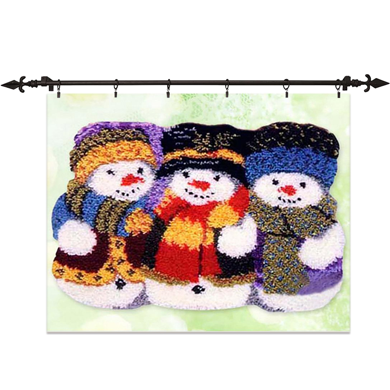 Three Snowmen Latch Hook Rug kit