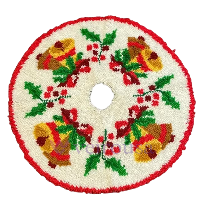 Big Bells Christmas Tree Skirts Latch Hook Kit for Beginner
