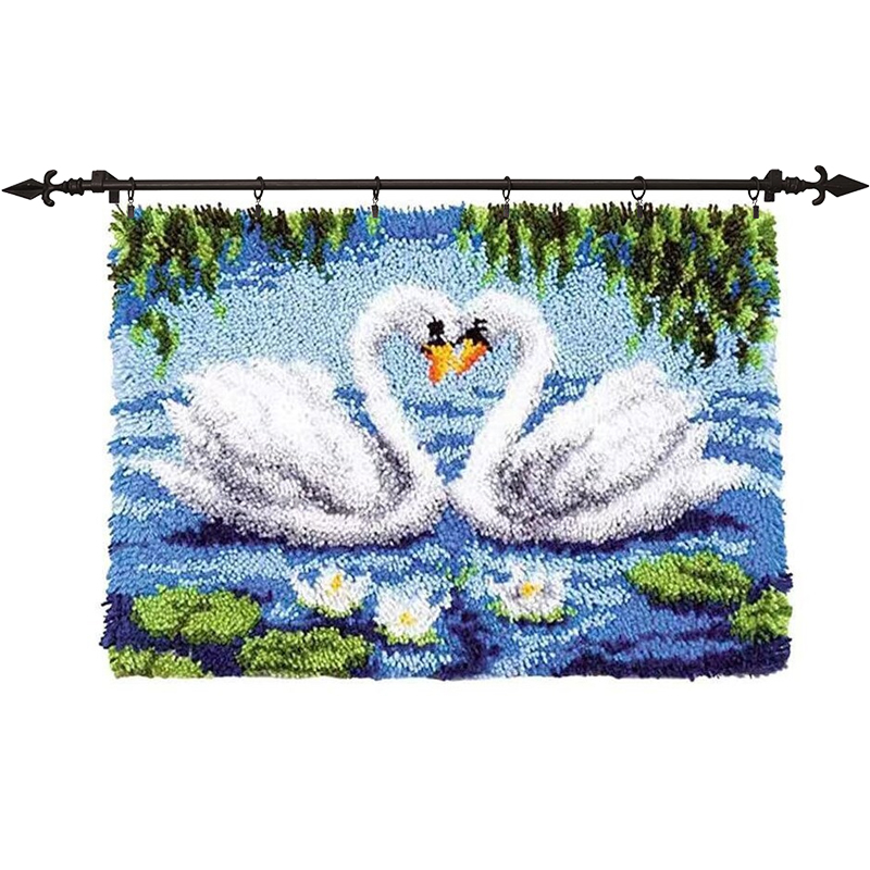 Swan Rug Latch Hook Kits for Beginners