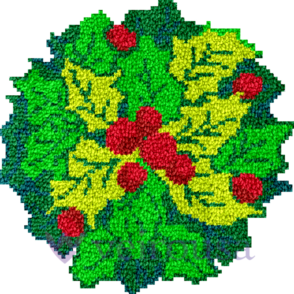 Holly & Pine Christmas Tree Skirts Latch Hook Kit for Beginner