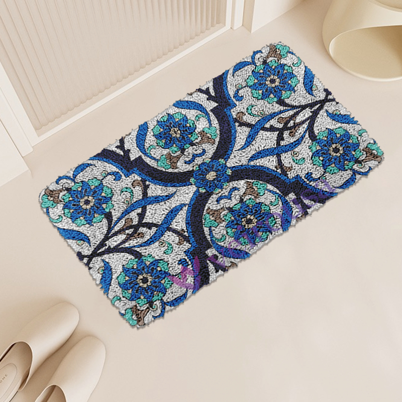 Bohemian Nordic Style Latch Hook Rug Kit for Adult, Beginner and Kid