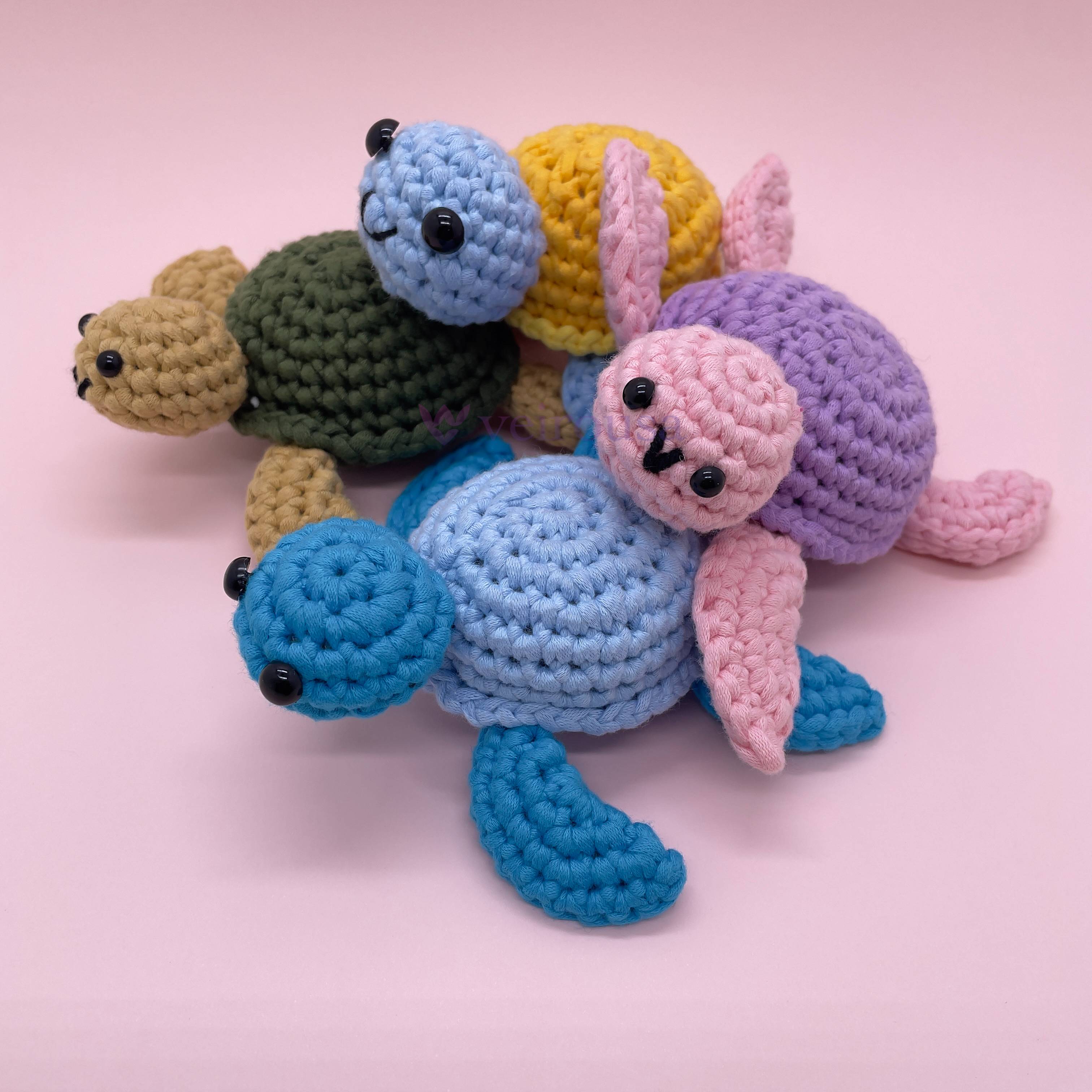 Colorful Sea Turtles - Crochet Kit
