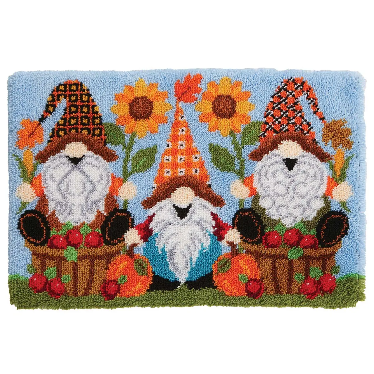 4 Seasons Gnomes Latch Hook Rug Kits for Adult, Beginners and Kid