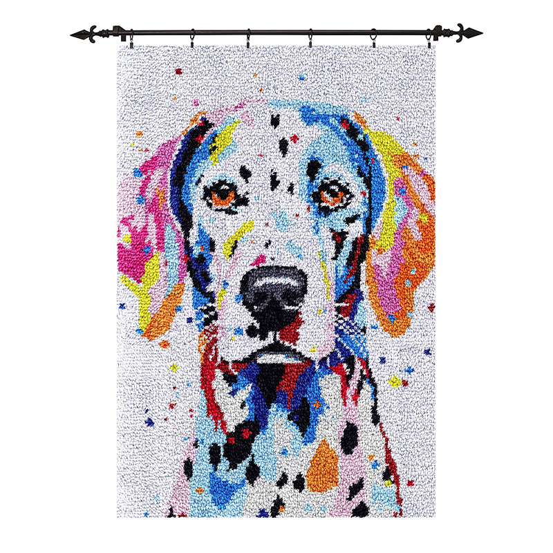 [Large Size] Spotted Dog - Latch Hook Rug Kit