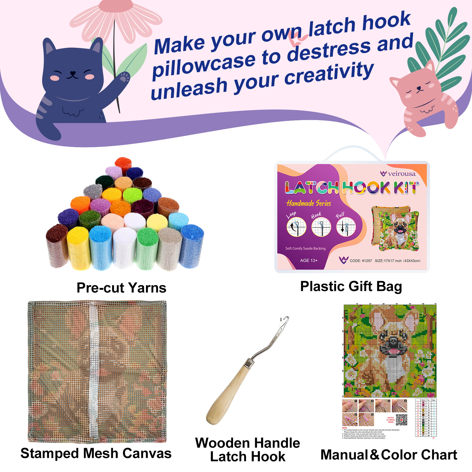 Pet Paw-some: Personalized Latch Hook Pillowcase Kit for Your Fur-Babies!