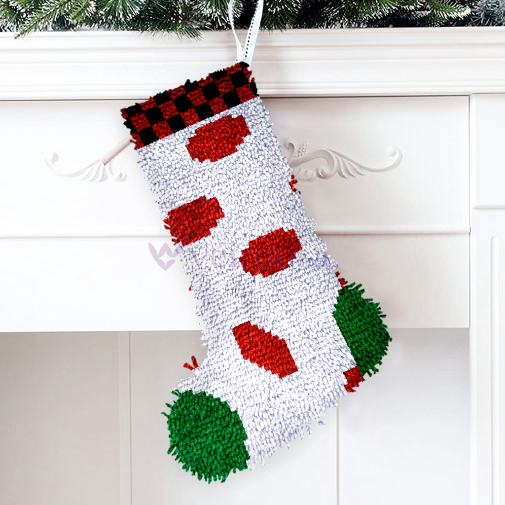 Unique Christmas Stocking DIY Latch Hook Kits for Beginners